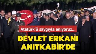 Atatrk' saygyla anyoruz: Devlet erkan Antkabir'de...