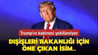 Trump'n kabinesi ekilleniyor! Dileri Bakanl iin kritik isim