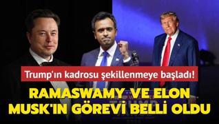 Trump'n kadrosu ekillenmeye balad! Ramaswamy ve Elon Musk'n grevi belli oldu