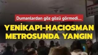 Yenikap-Hacosman metrosunda yangn