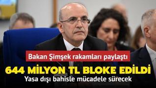 Bakan imek rakamlar paylat... Yasa d bahisle mcadele srecek