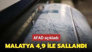 Malatya'da korkutan deprem! AFAD aklad