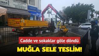 Cadde ve sokaklar gle dnd... Mula sele teslim!