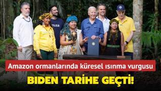 Amazon ormanlarn ziyaret eden ilk ABD Bakan... Biden tarihe geti!