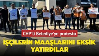 ilerin maalarn eksik yatrdlar... CHP'li Belediye'ye Hak, hukuk, adalet protestosu