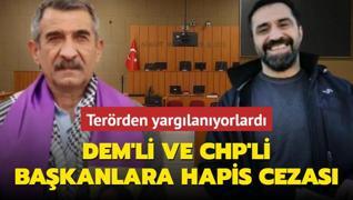 DEM Parti'li Cevdet Konak VE CHP'li Mustafa Sargl'e hapis cezas