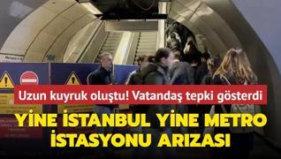 stanbul'da ulam ilesi: Metro istasyonunun yryen merdiveni arzaland