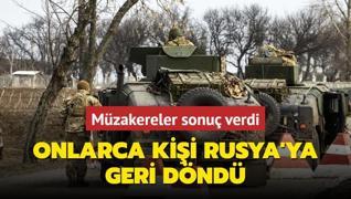 Mzakereler sonu verdi: Onlarca kii Rusya'ya geri dnd