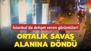 stanbul'da dehet veren grntler! Ortalk sava alanna dnd