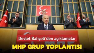 MHP Grup Toplants... Devlet Baheli'den aklamalar