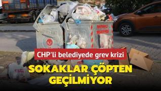 Bayrakl'da sokaklar pten geilmiyor... CHP'li belediyede grev krizi