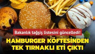 Hamburger kftesinden tek trnakl eti kt... Bakanlk tai listesini gncelledi!