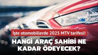 Hangi ara sahibi ne kadar deyecek? te otomobillerde 2025 MTV tarifesi!