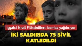 galci srail'den Beyt Lahya'ya pe pee saldr: 75 Filistinli ehit oldu