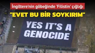 ngiltere'de 'Filistin'e pankartl destek! Evet bu bir soykrm