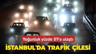 stanbul'da trafik ilesi: Younluk yzde 89'a ulat