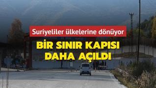 Suriyeliler lkelerine dnyor... Bir snr kaps daha ald