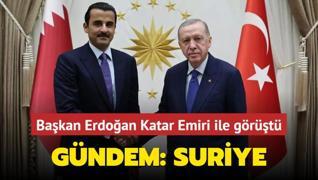 Bakan Erdoan, Katar Emiri ile grt! Gndem: Suriye