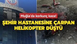 Mula'da ehir hastanesine arpan helikopter dt