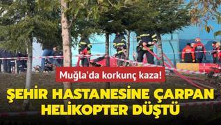 Mula'da ehir hastanesine arpan helikopter dt