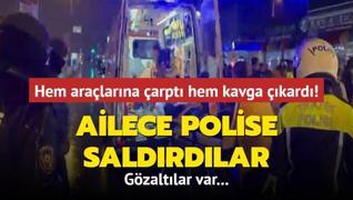 Polis aracna arpan srcnn yaknlar polise saldrd! 4 polis yaraland