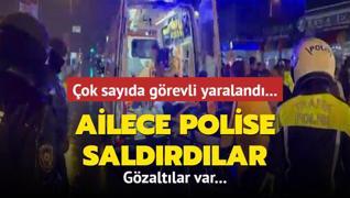 Polis aracna arpan srcnn yaknlar polise saldrd! 4 polis yaraland