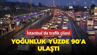 stanbul'da trafik ilesi: Younluk yzde 90'a ulat