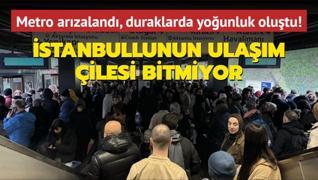 stanbullunun ulam ilesi bitmiyor... Metro arzaland, duraklarda younluk olutu!