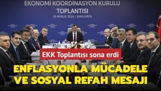 Ekonomi Koordinasyon Kurulu toplants sona erdi: Enflasyonla mcadele ve sosyal refah mesaj