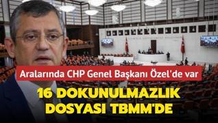 16 milletvekilinin dokunulmazl kalkacak m? Aralarnda CHP Genel Bakan zel'de var