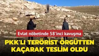 PKK'l terrist rgtten kaarak teslim oldu