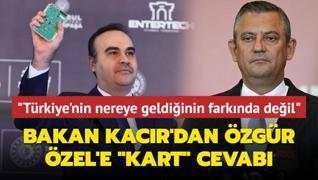 Bakan Kacr'dan zgr zel'e kart cevab... Trkiye'nin nereye geldiinin farknda deil