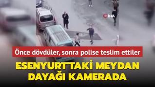 nce dvdler, sonra polise teslim ettiler... Esenyurt'taki meydan daya kamerada