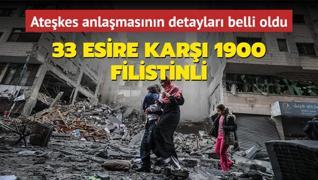 33 esire kar 1900 Filistinli... Atekes anlamasnn detaylar belli oldu