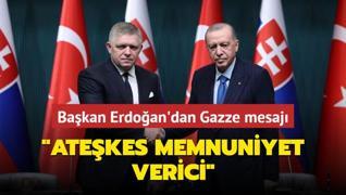 Bakan Erdoan'dan Gazze mesaj: Atekes memnuniyet verici