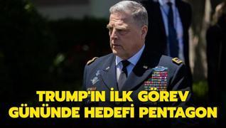 Trump'n ilk grev gnnde hedefi Pentagon... Portresi ABD Savunma Bakanl'ndan kaldrld