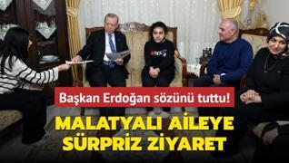 Bakan Erdoan szn tuttu... Malatyal aileye srpriz ziyaret