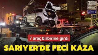 Saryer'de feci kaza: 7 ara birbirine girdi