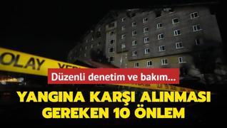 Turizm iletmelerini yangndan korumak iin alnmas gereken 10 nlem