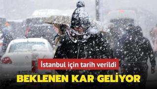 Tarih verildi! stanbul'a beklenen kar geliyor