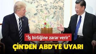 in'den ABD'ye uyar:  birliine zarar verir