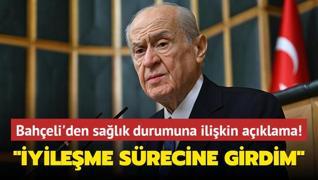 Baheli'den salk durumuna ilikin aklama: yileme srecine girdim