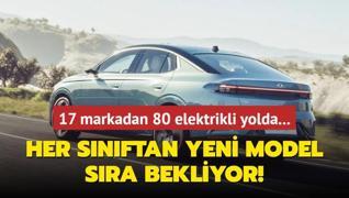 17 markadan 80 elektrikli geliyor