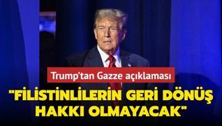 Trump'tan Gazze aklamas: Filistinlilerin geri dn hakk olmayacak