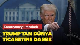 Kararnameyi imzalad... Trump'tan dnya ticaretine darbe