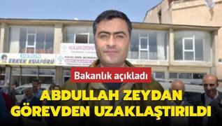 Abdullah Zeydan grevden uzaklatrld! Bakanlk Van Bykehir Belediyesi'ne grevlendirme