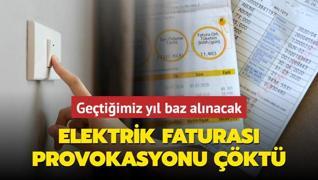 Elektrik faturas provokasyonu kt: Getiimiz yl baz alnacak