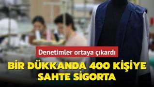 Denetimler ortaya kard... 40 metrekarelik dkkanda 400 kiiye sahte sigorta