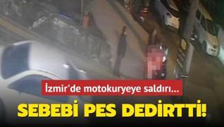 zmir'de motokuryeye saldr: Sebebi pes dedirtti!