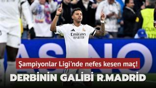 Derbide kazanan Real Madrid! ampiyonlar Ligi'nde nefes kesen ma